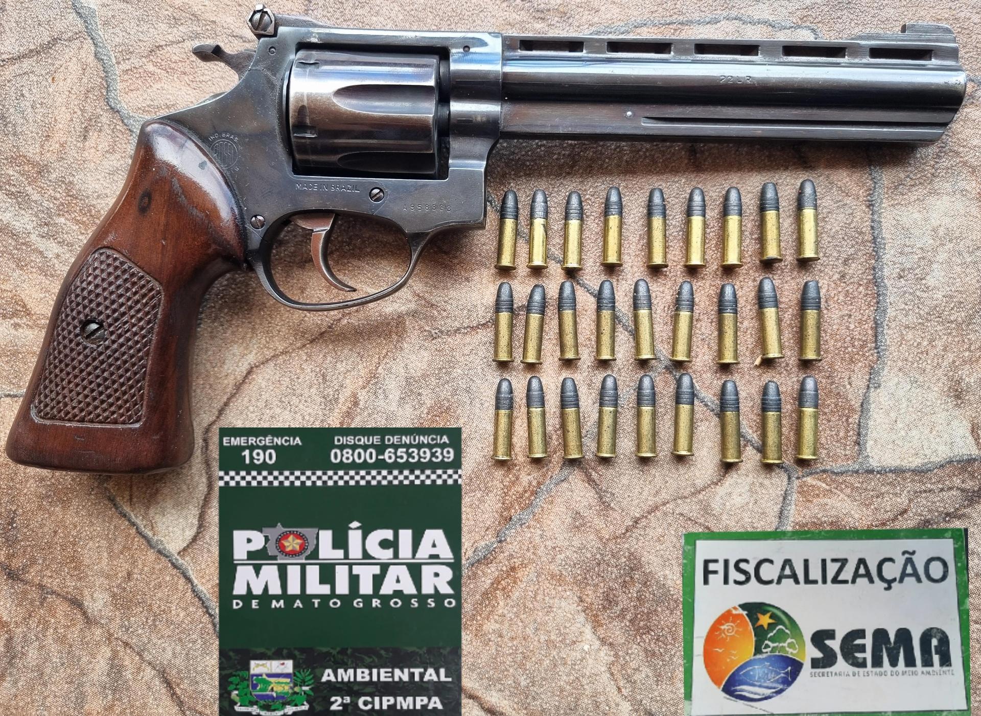 Polícia Militar Ambiental apreende duas armas de fogo e diversas munições em Gaúcha do Norte